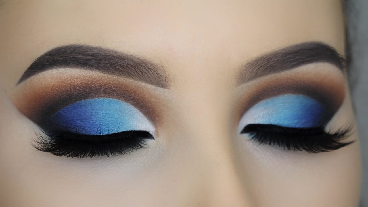 makeup for blue dress